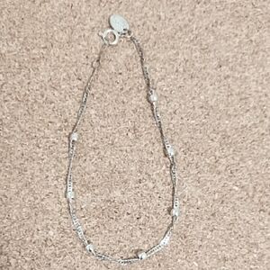 Claire's Chic Silver Beaded Bracelet